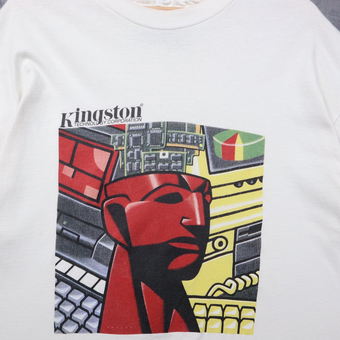 90s White Kingston Technology Corporation Shirt 5462