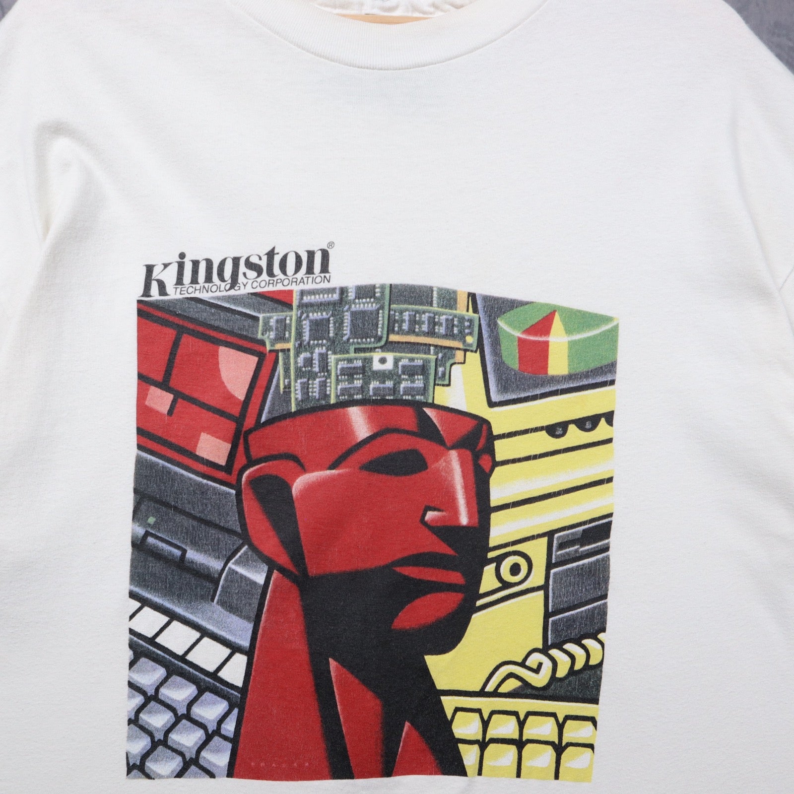 90s White Kingston Technology Corporation Shirt 5462