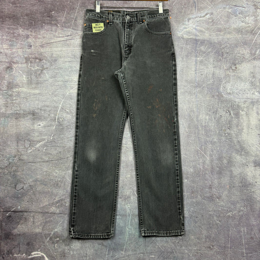 90s Faded Black Painter Levi's 505 Denim Jeans 28x29 0751