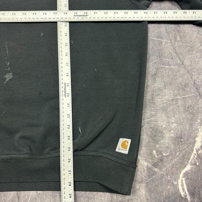 00s Faded Black Carhartt Essential Logo Crewneck Sweatshirt XL J16
