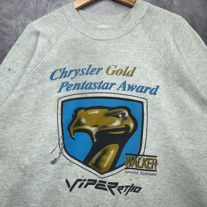 90s Grey Dodge Viper RT Crewneck Sweatshirt 3986