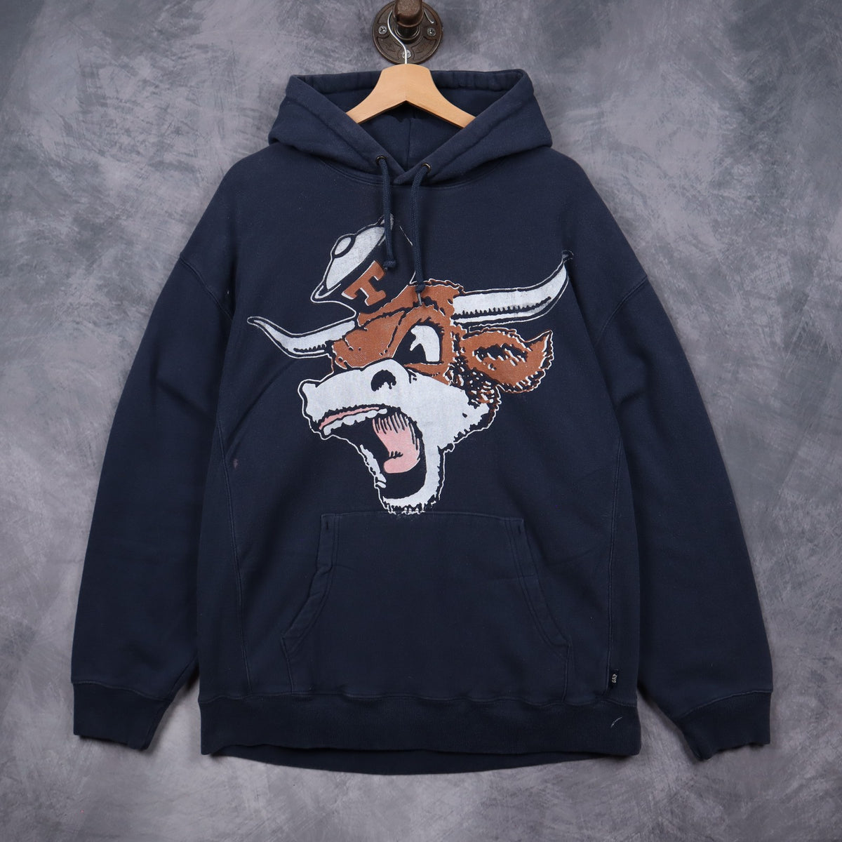 90s Navy Blue Texas Longhorns Hoodie 5671