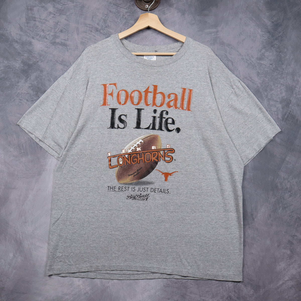 90s Grey Texas Longhorns Football Is Life Shirt 5833