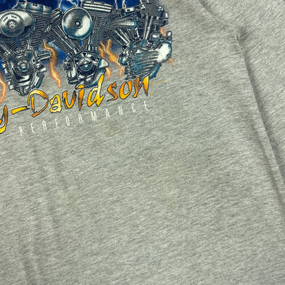 90s Grey Harley Davidson Long Sleeve Shirt 3074