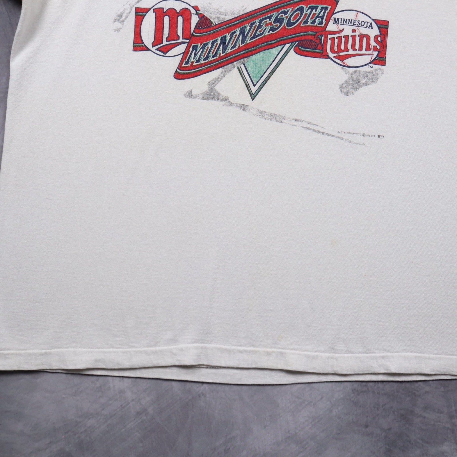 1991 White Minnesota Twins World Champions Shirt 5599
