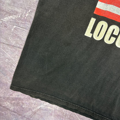 2001 Faded Black United Locobazooka USA Flag Graphic Shirt XL 2813