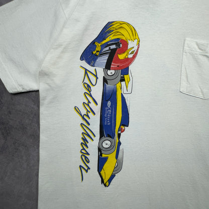 90s White Robby Unser Racing Shirt 3911