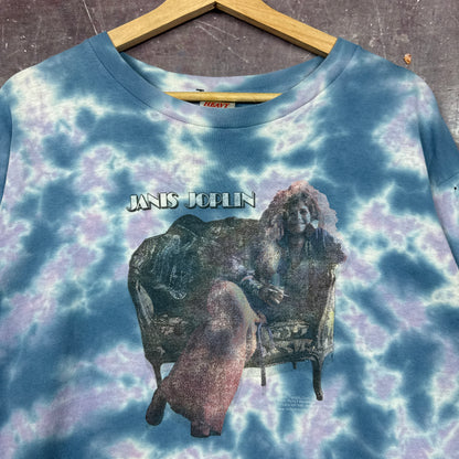 2000 Blue Tie Dye Janis Joplin I'm One Of Those Regular Weird People Graphic Shirt L 2952