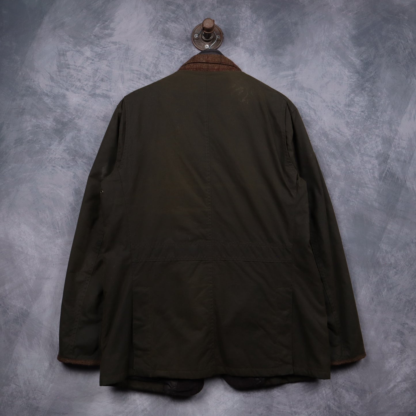 00s Olive Green Barbour Waxed Cotton Jacket 5074