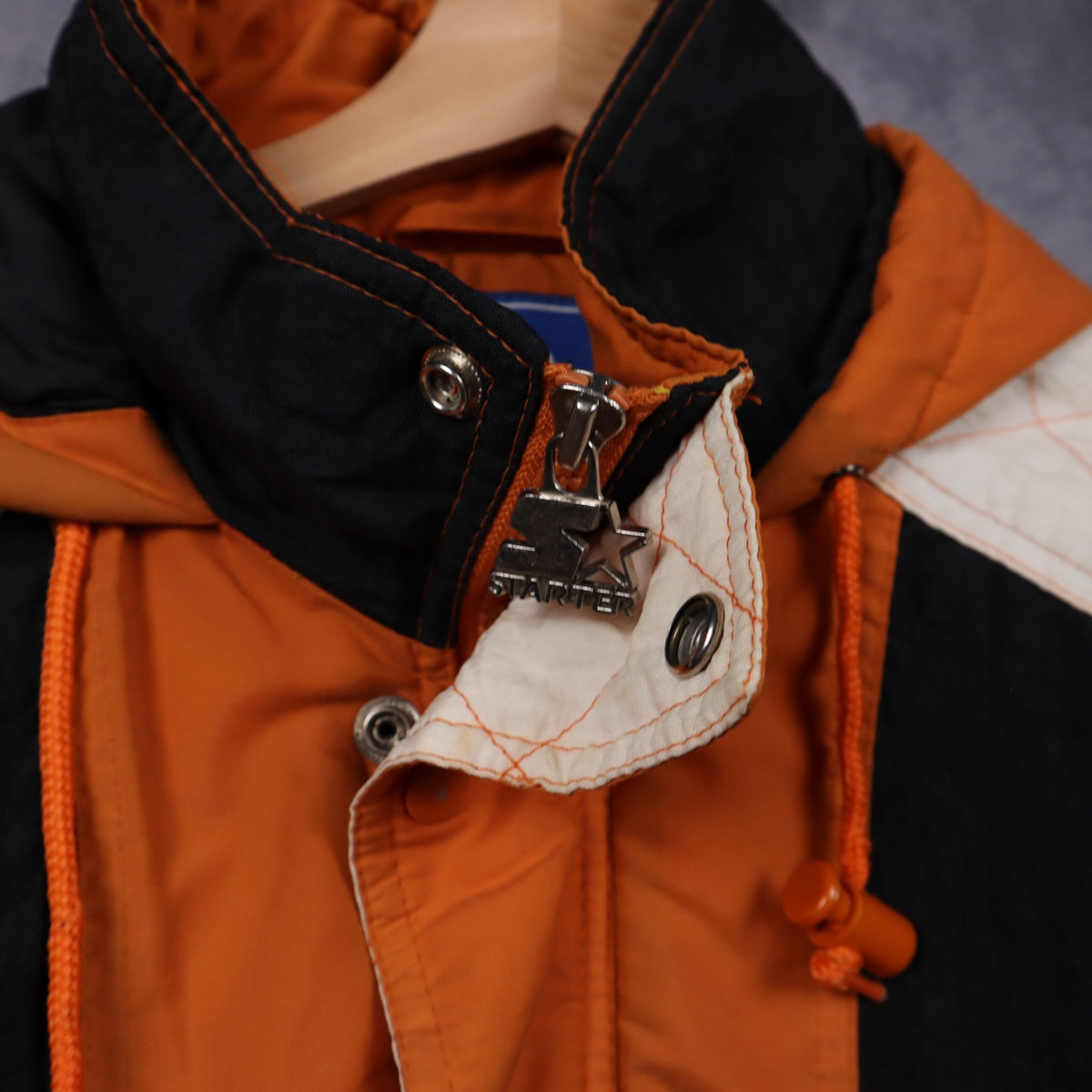 90s Orange Texas Longhorns Starter Hooded Jacket 5921
