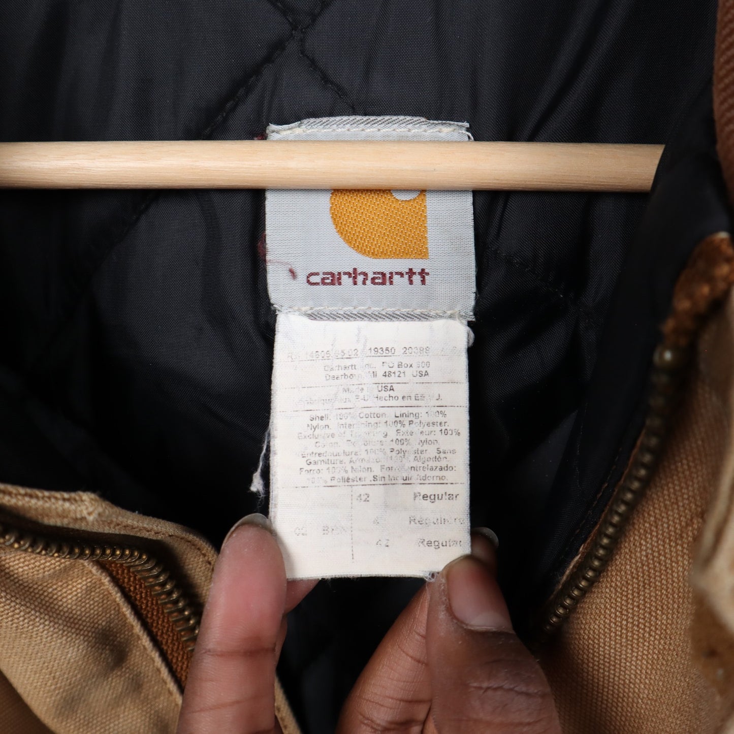 90s Tan Carhartt Cropped Arctic Work Jacket 4808