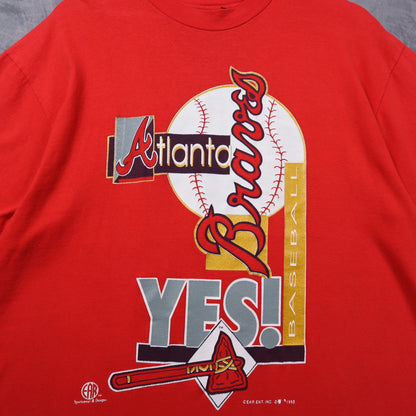 1993 Red Atlanta Braves Yes! Baseball Shirt 5458