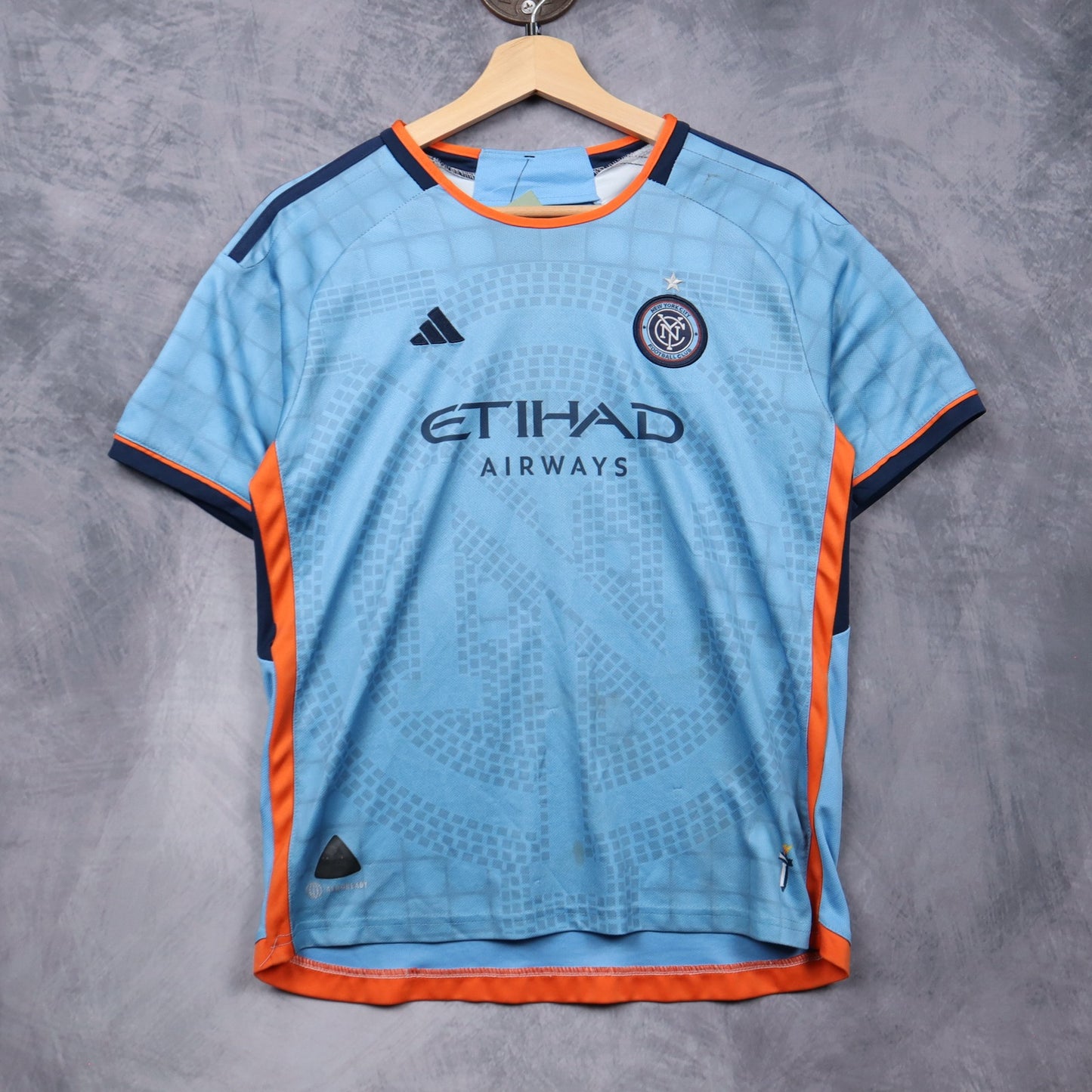 Light Blue New York City FC Etihad Adidas Soccer Jersey 5612
