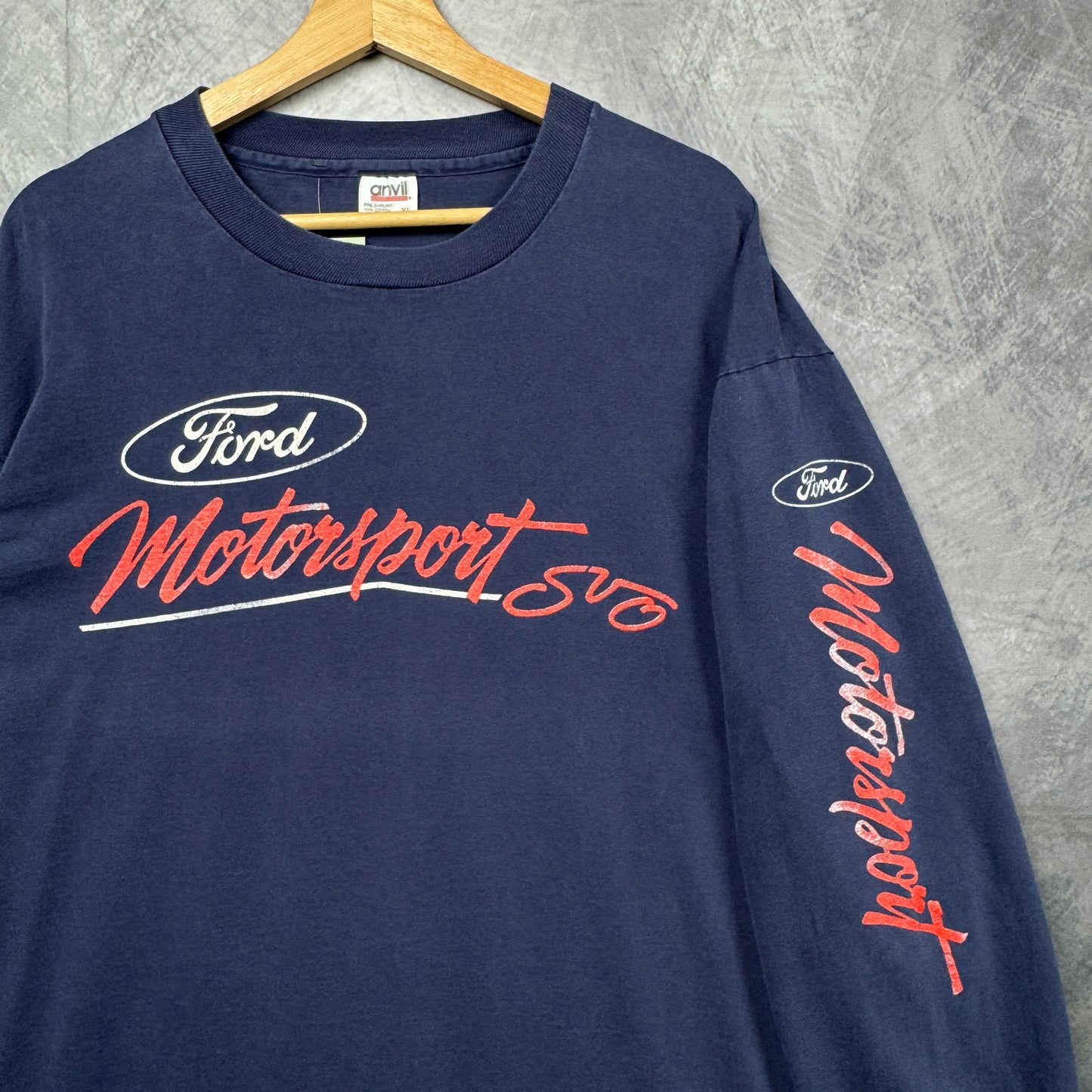 90s Blue Ford Motorsport Long Sleeve Shirt 3975