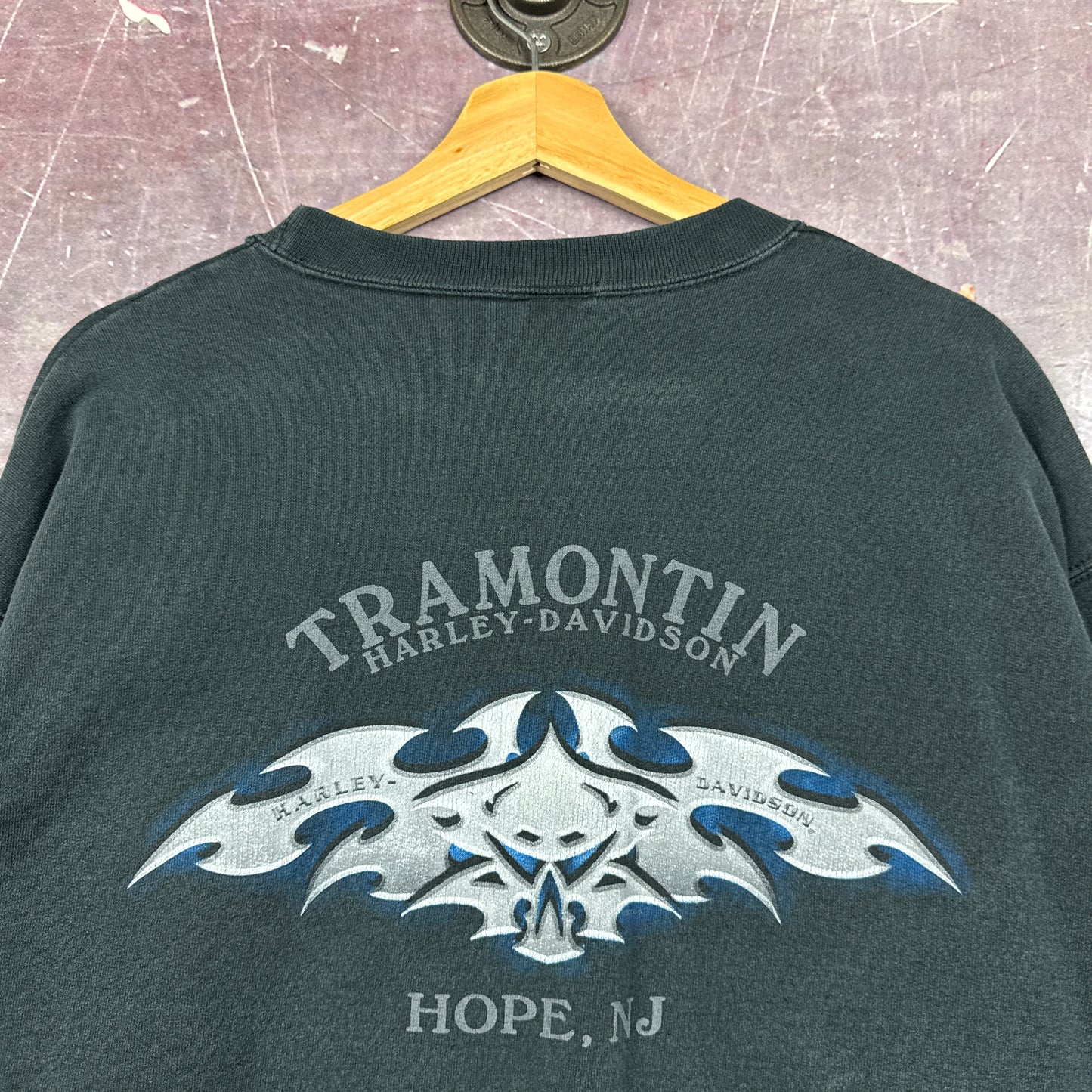 00s Faded Black Harley Davidson Sweatshirt 3069