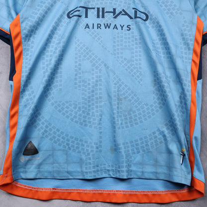 Early 2020s Light Blue New York City FC Etihad Adidas Soccer Jersey 5612