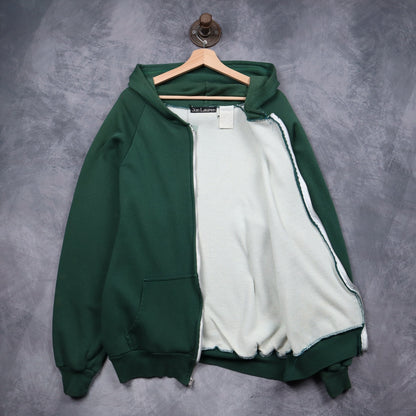 90s Green Jon Lauren Thermal Lined Zip Up Hoodie 5110