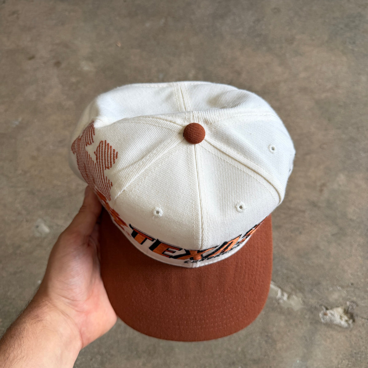 90s White Texas Longhorns Sports Specialties Snapback Hat 5776