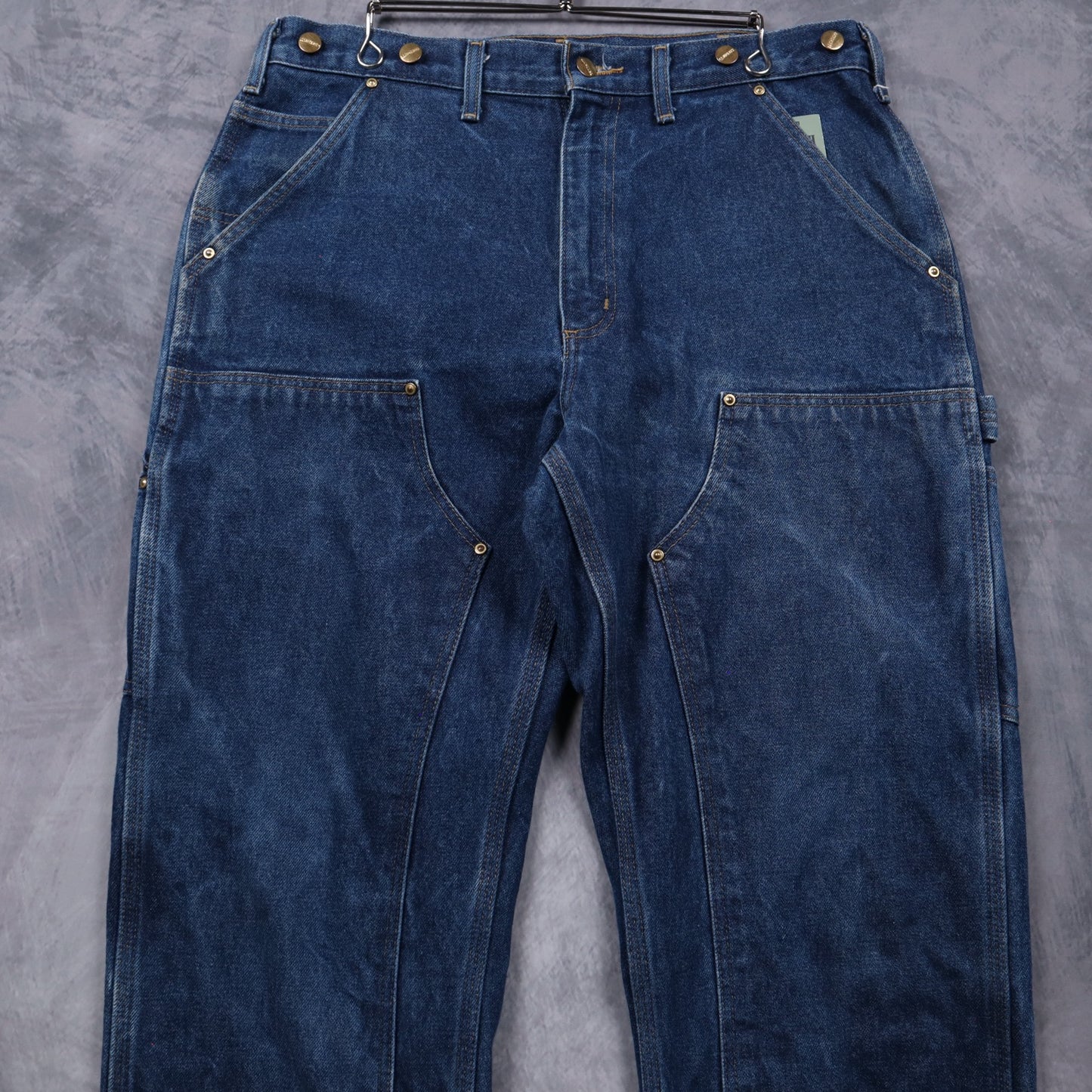 00s Blue Denim Carhartt Double Knee Carpenter Work Pants 5065