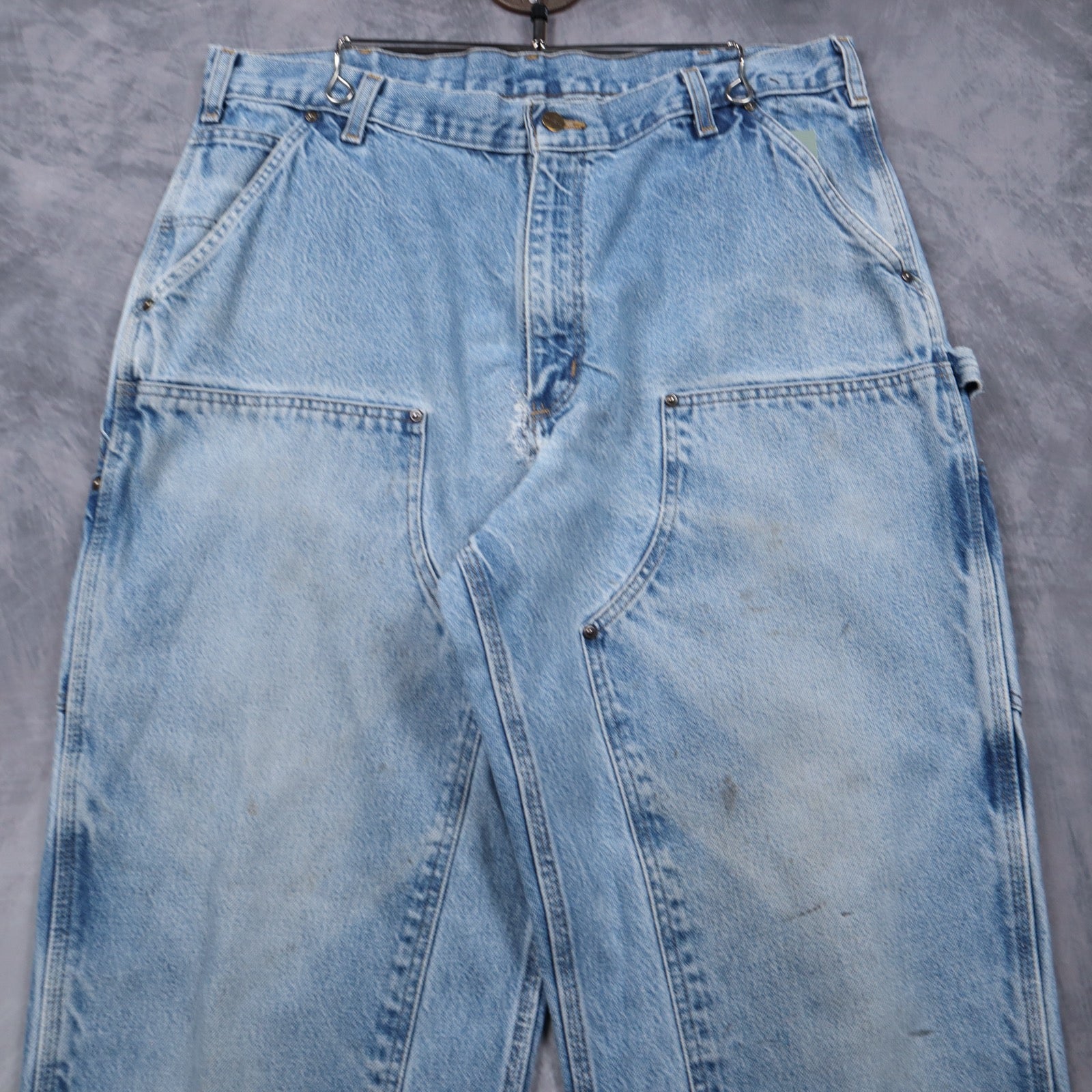 Y2K Light Wash Carhartt Double Knee Loose Original Fit Jeans 5052