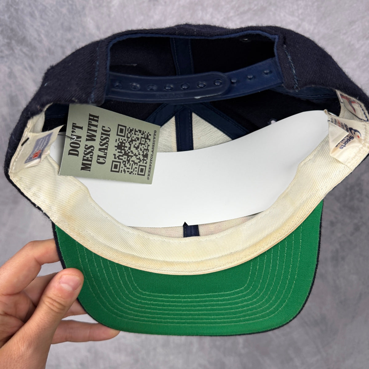 90s Navy Blue Chicago Bears Sports Specialties Snapback Hat 6831