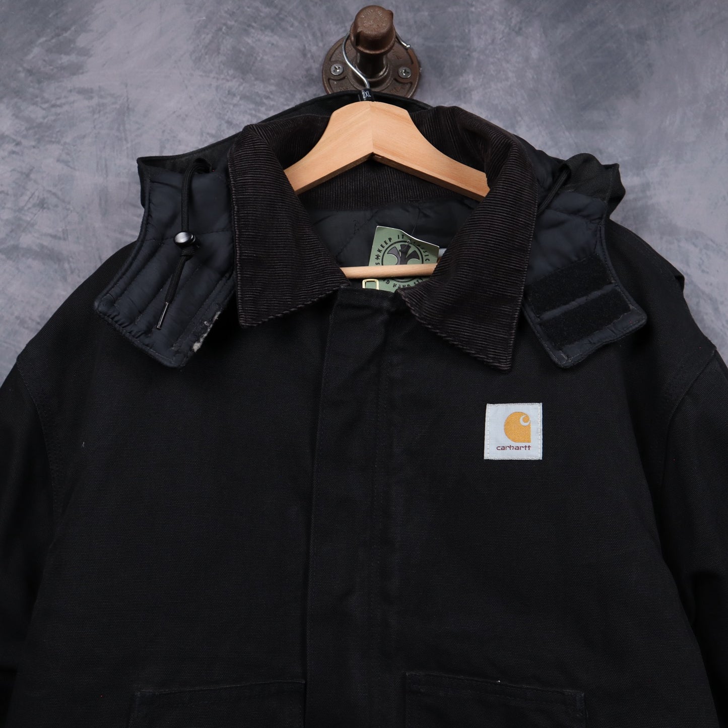 90s Black Carhartt Cropped Arctic Work Jacket 4811