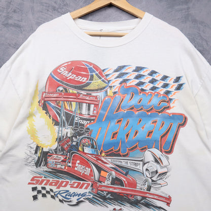 90s White Doug Herbert Snap-On Racing Shirt 5481