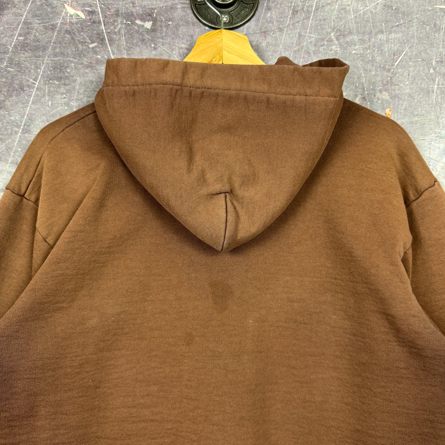 80s Mocha Brown Carhartt Thermal Lined Zip-Up Hoodie M 0332