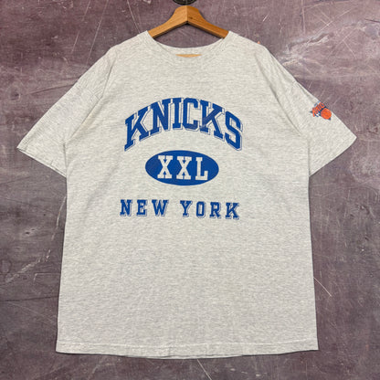 90s Light Grey New York Knicks XXL Graphic Shirt XL 2977