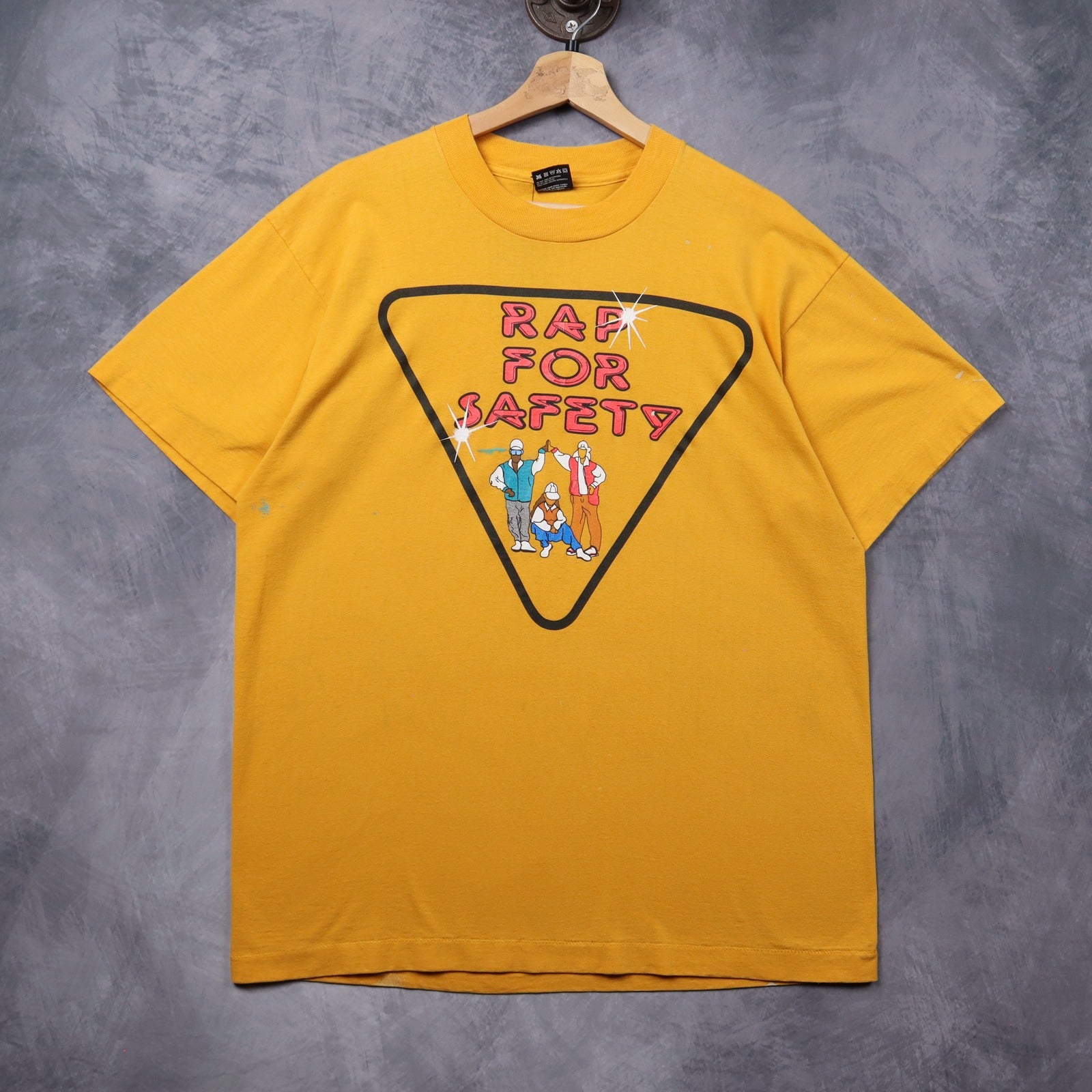 90s Yellow Rap For Safety Shirt 5417