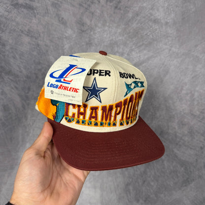 1996 Cream Dallas Cowboys Super Bowl XXX Champions Snapback Hat 6878