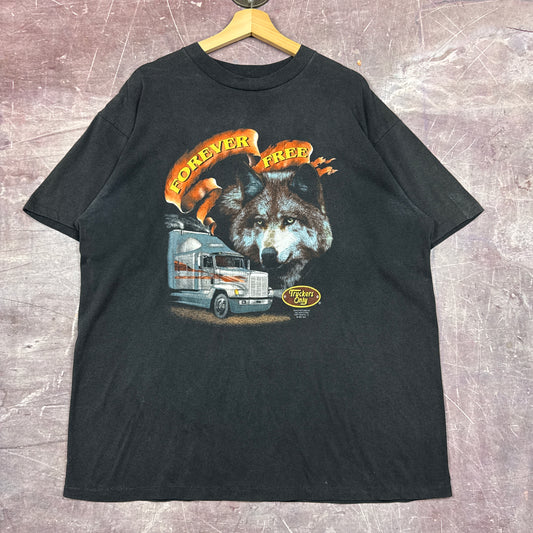 90s Forever Free Truckers Only 3D Emblem Shirt 3211