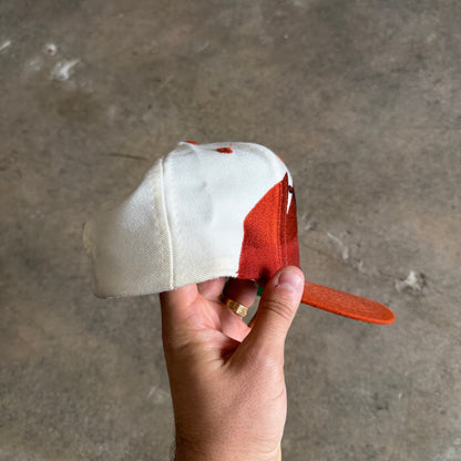 90s White Texas Longhorns Logo Athletic Sharktooth Snapback Hat 5791