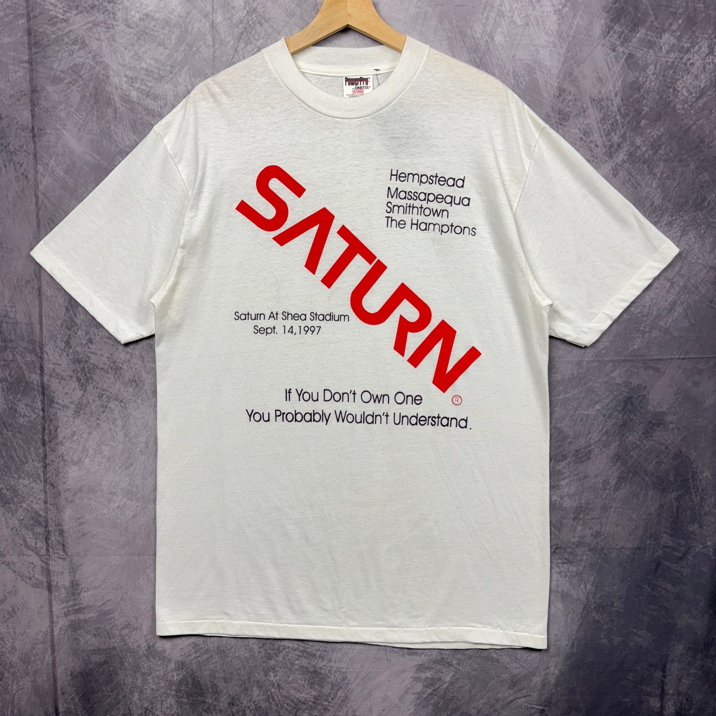 90s White Saturn Shirt 3902