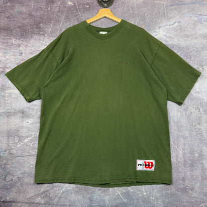 Early 00s Green Wilson Pro 5000 Essential Logo Shirt XL 0989