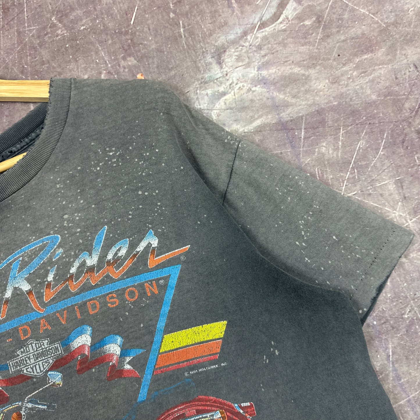 90s Faded Black Harley Davidson Shirt 3214