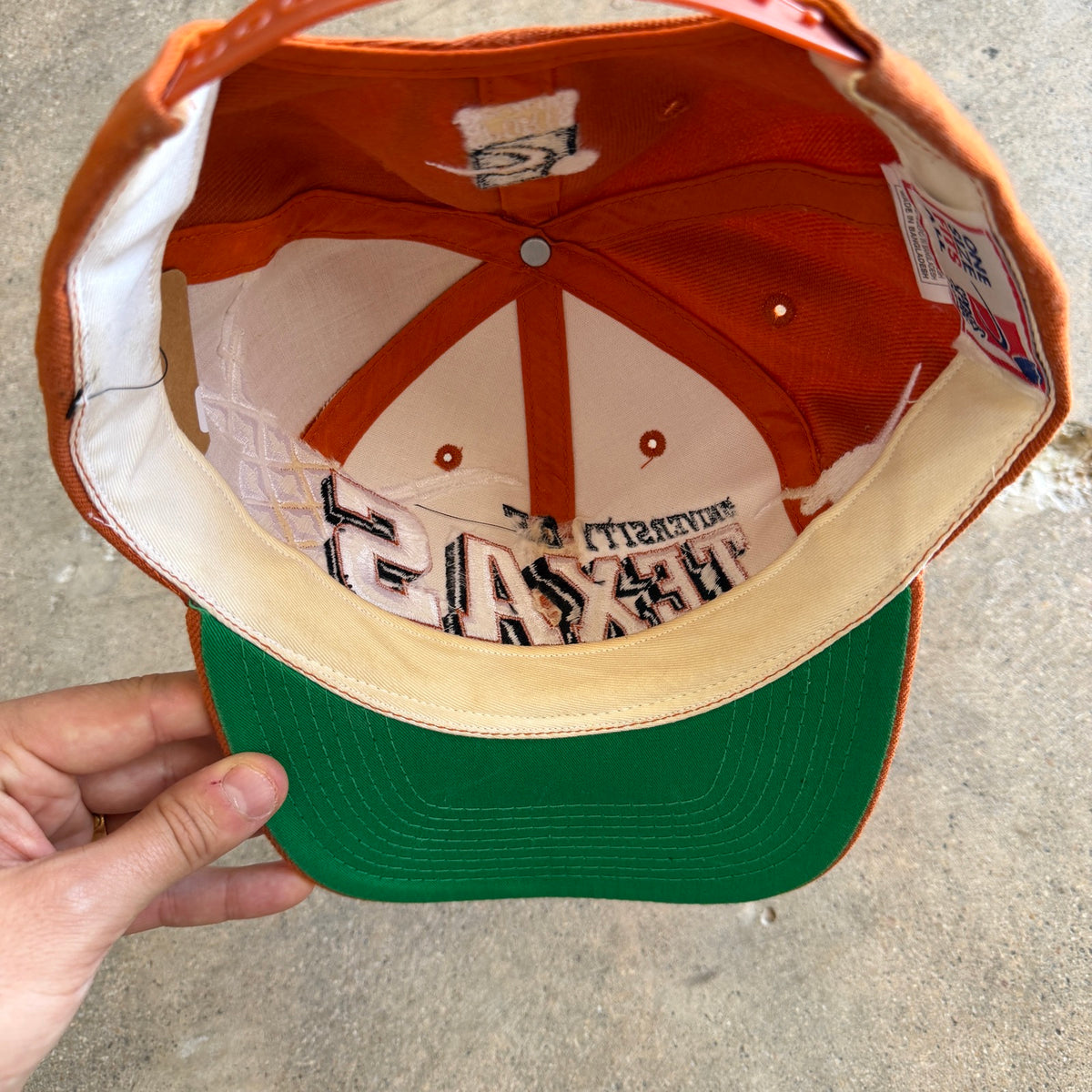 90s Orange University of Texas Sports Specialties Snapback Hat 5768