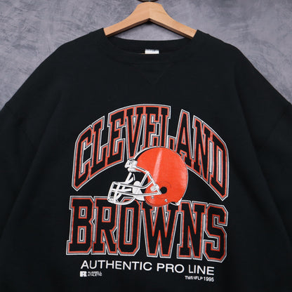 1995 Black Cleveland Browns Crewneck Sweatshirt 6458