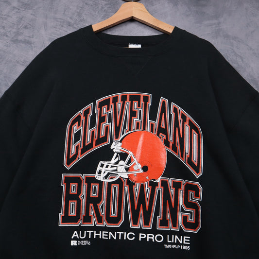 1995 Black Cleveland Browns Crewneck Sweatshirt 6458