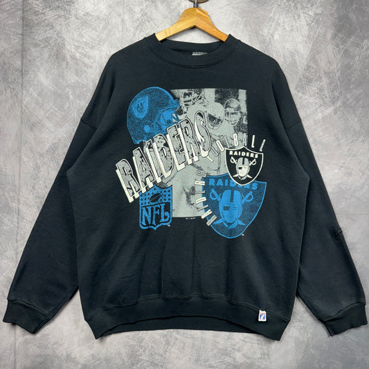 1991 Black Los Angeles Raiders Crewneck Swestshirt 4101