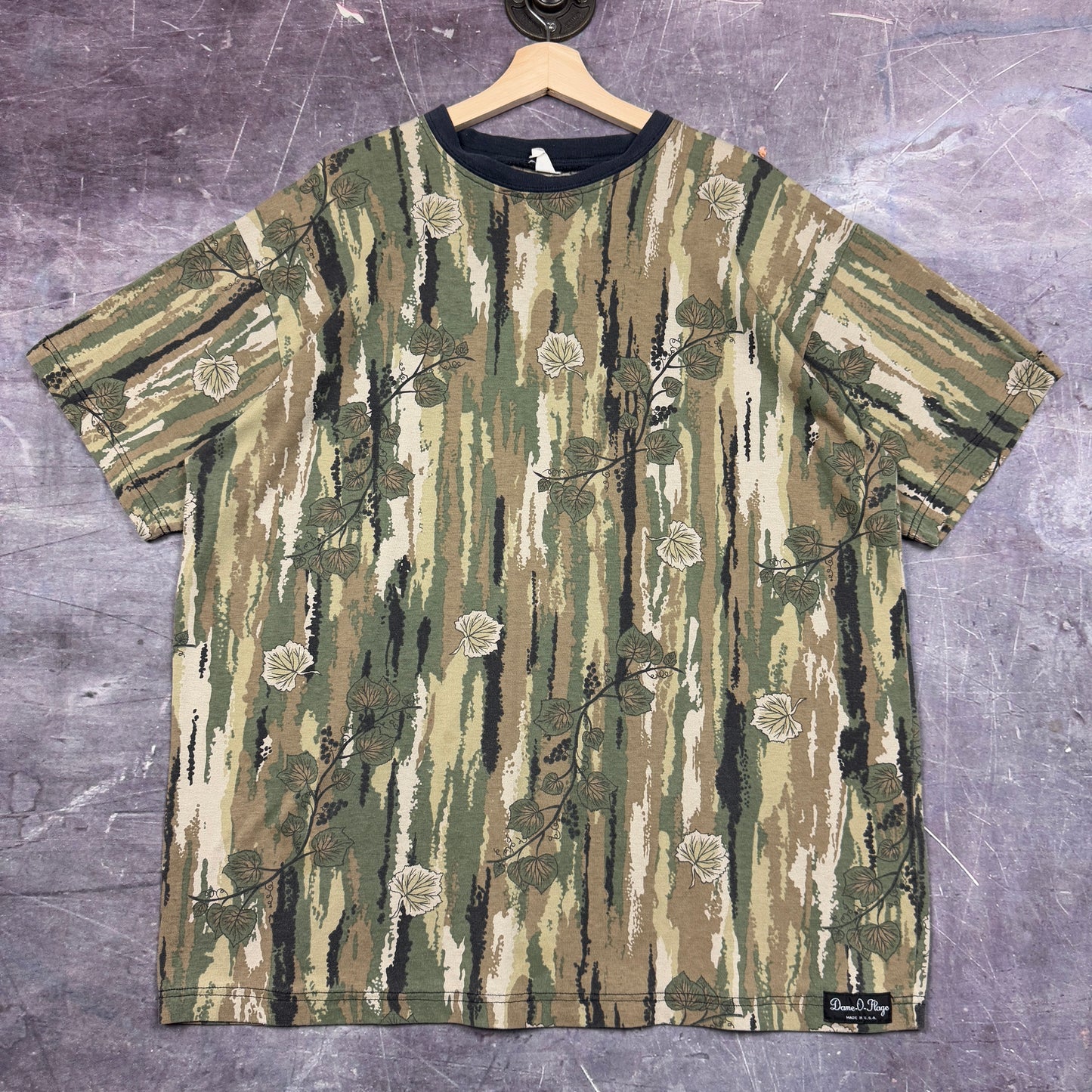 90s RealTree Style Camo Blank Essential Graphic Shirt XL 1058