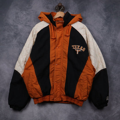 90s Orange Texas Longhorns Starter Hooded Jacket 5921