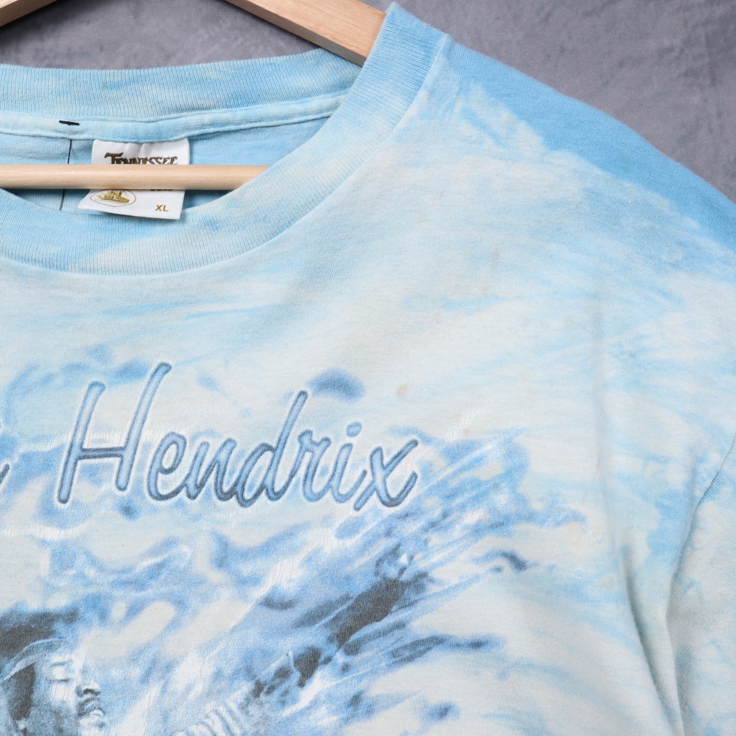 1998 Blue Tie Dye Jimi Hendrix Fly On My Sweet Angel Shirt 5449