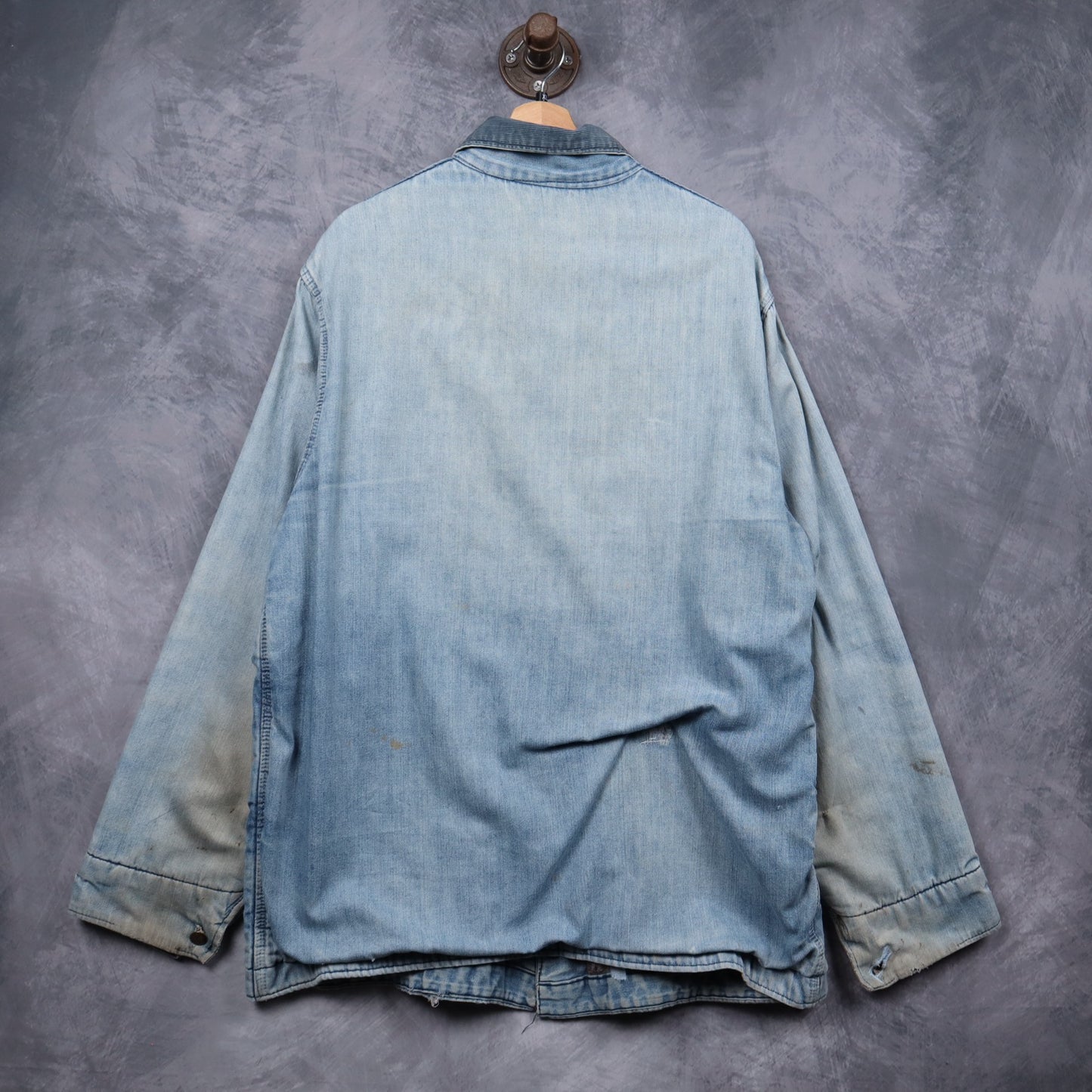 70s Faded Blue Big Mac Blanket Lined Denim Chore Jacket 5090