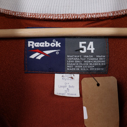 90s Orange University of Texas Longhorns Reebok Team Issue Basketball Warm Up Jacket 5940