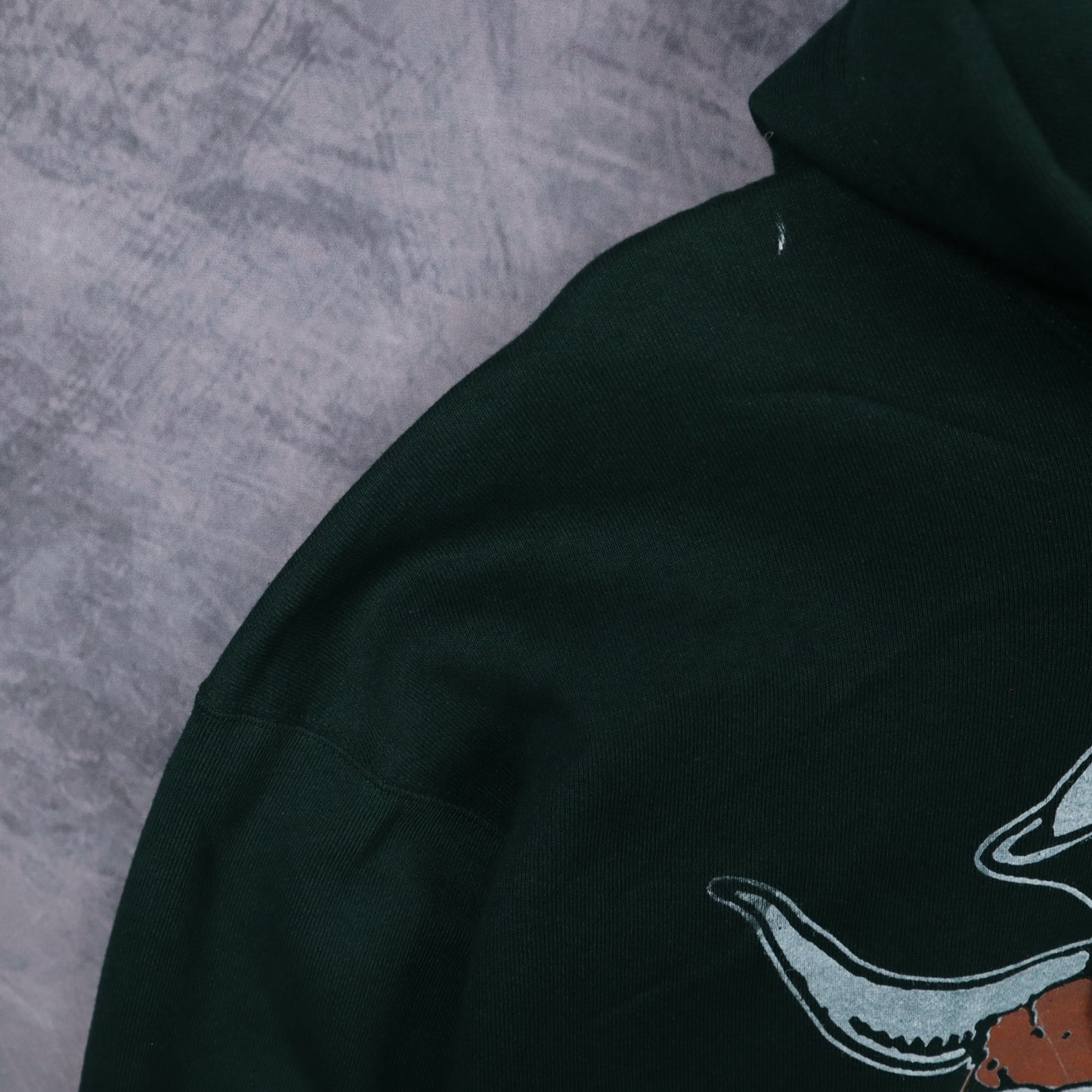 90s Green Keep It Classic Longhorn Graphic Hoodie 5675
