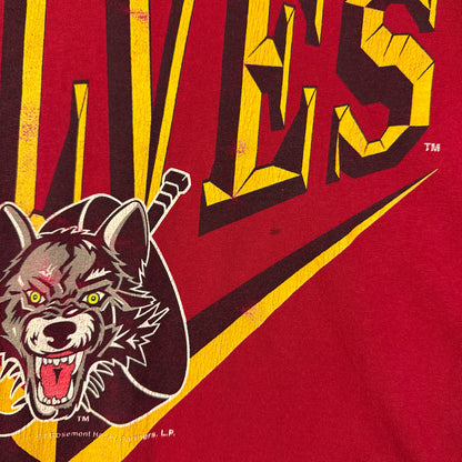 90s Red Chicago Wolves Shirt 3254