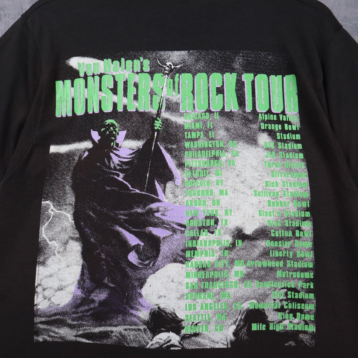 1988 Black Monsters Of Rock Tour Shirt 4940