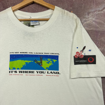 90s White Lucent Technologies Tee 3826