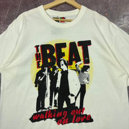 Early 00s White The Beat Walking Out On Love Graphic Shirt L 2927